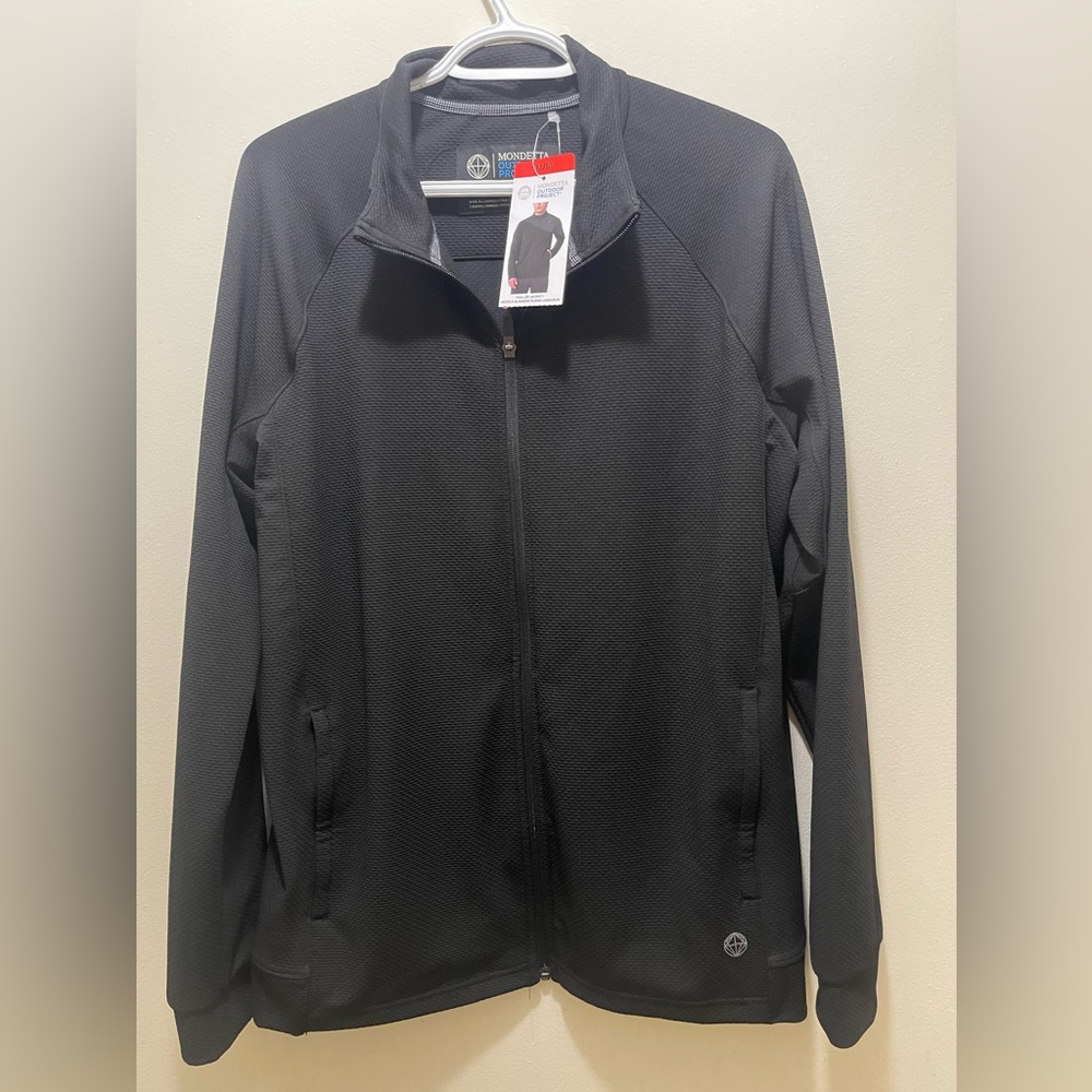 NWT Mondetta Outdoor Project  Black Full Zip Jacket Men's Medium